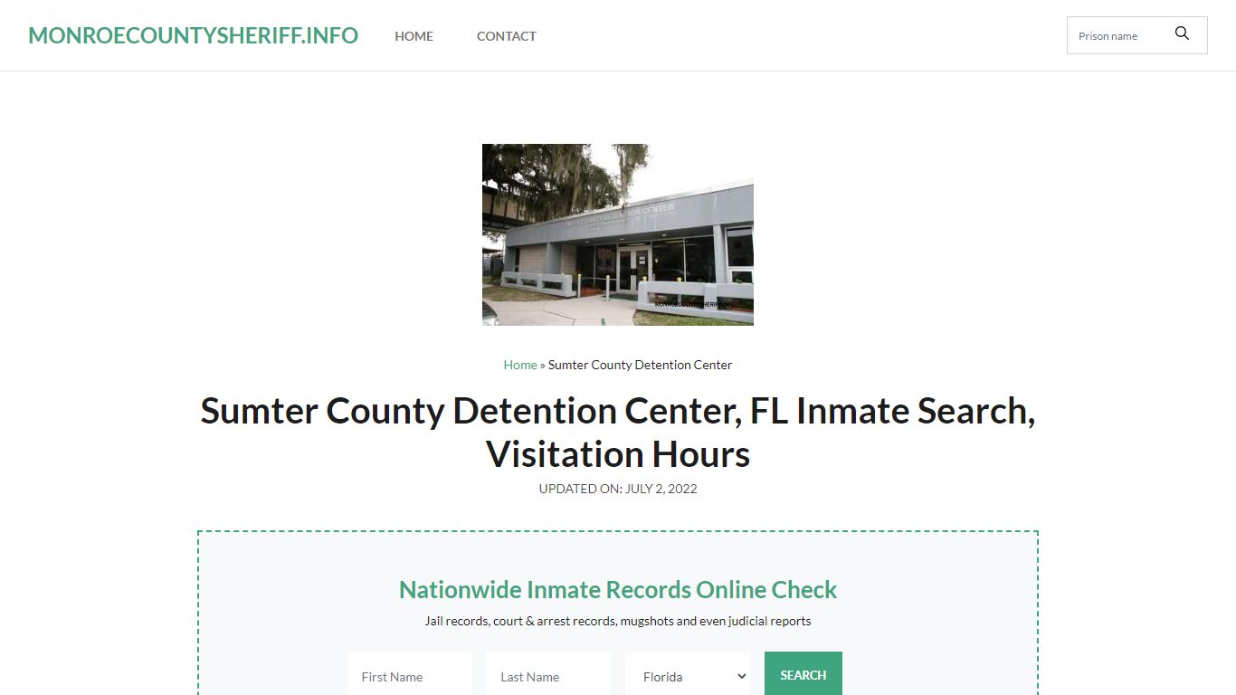 Sumter County Detention Center, FL Inmate Search ...